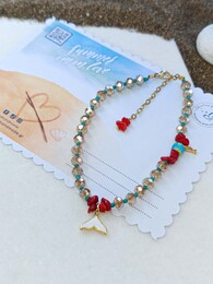 White mermaid anklet 