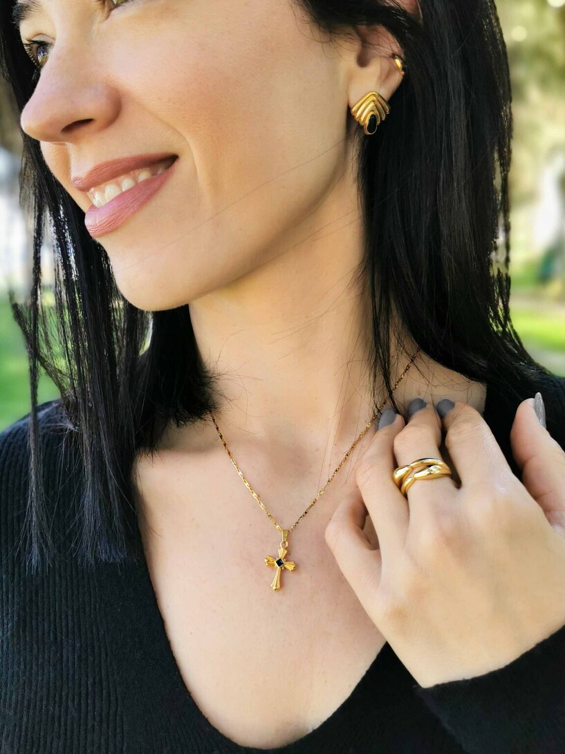Black Cross necklace