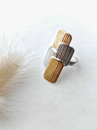 Geometry stainless steel ring