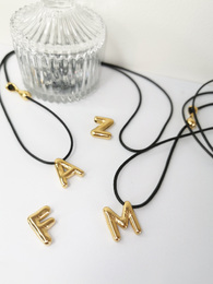 Balloon monogram necklace