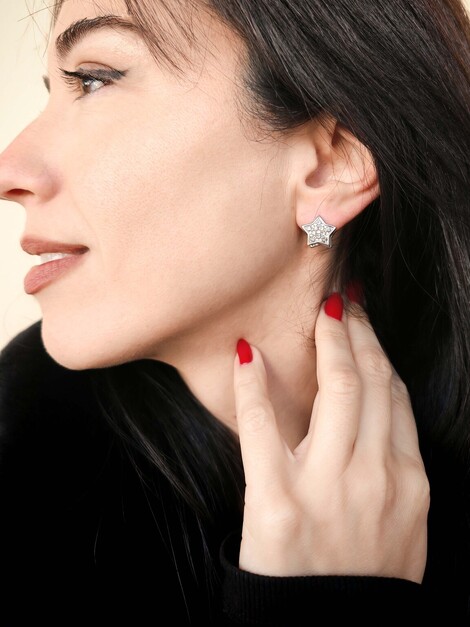 Shinny stars stainless steel hoops