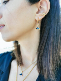 Black mermaid earrings