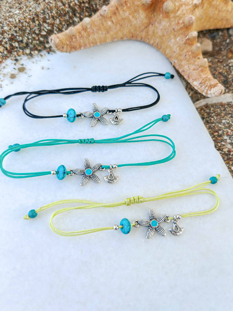 Starfish silver bracelet