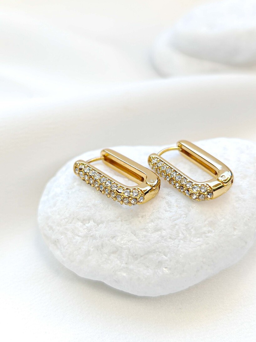 Square shinny earrings 