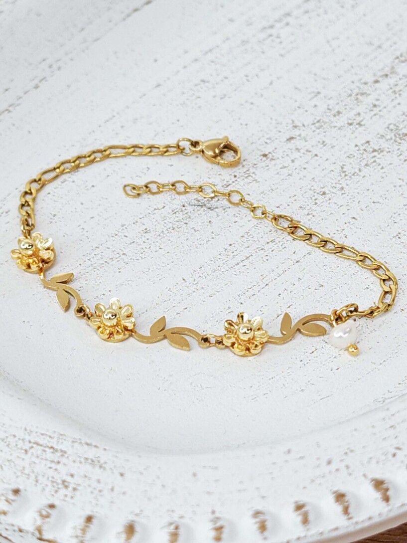 Bloom stainless steel bracelet