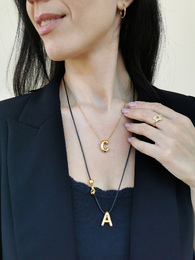 Balloon monogram necklace