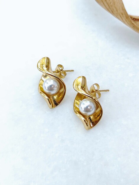 Whirl stainless steel earrings