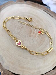 Chain heart bracelet
