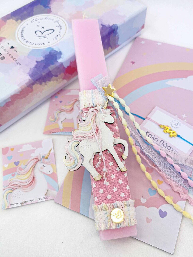 Pink Unicorn Λαμπάδα