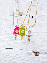 Ice cream necklace lime