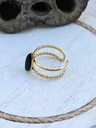 Rocky stainless steel ring