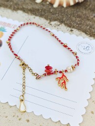 Coral anklet 