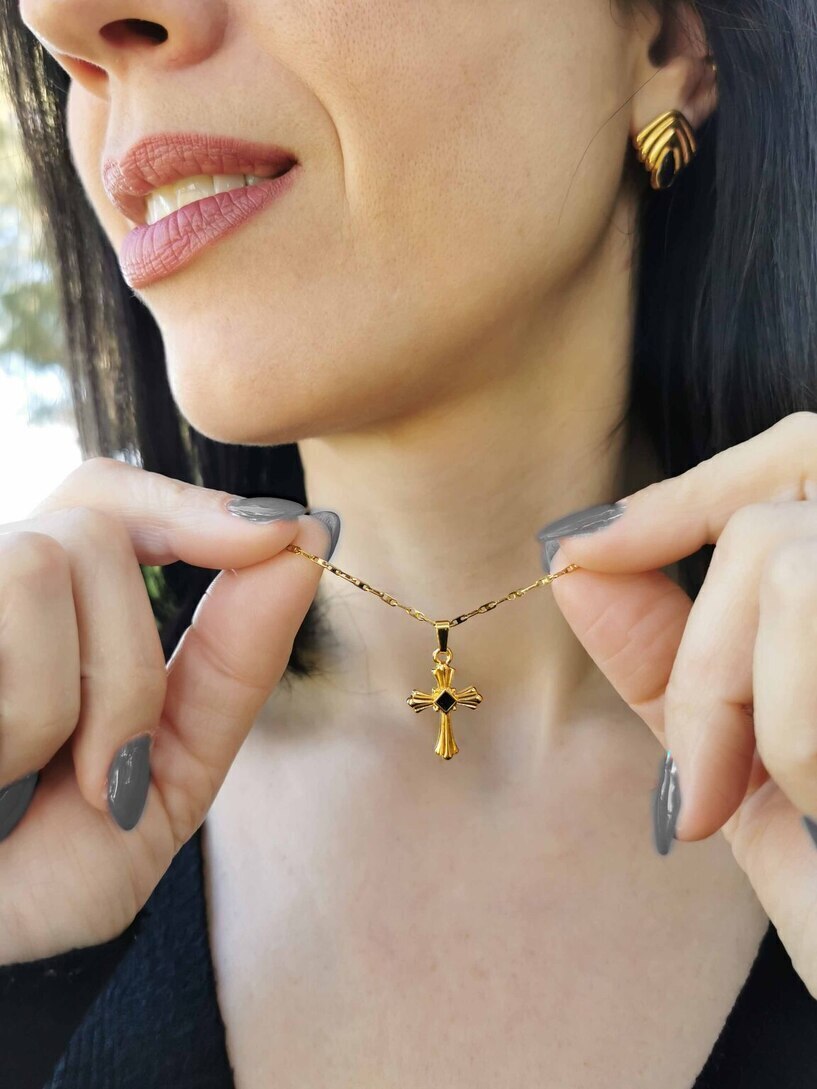 Black Cross necklace