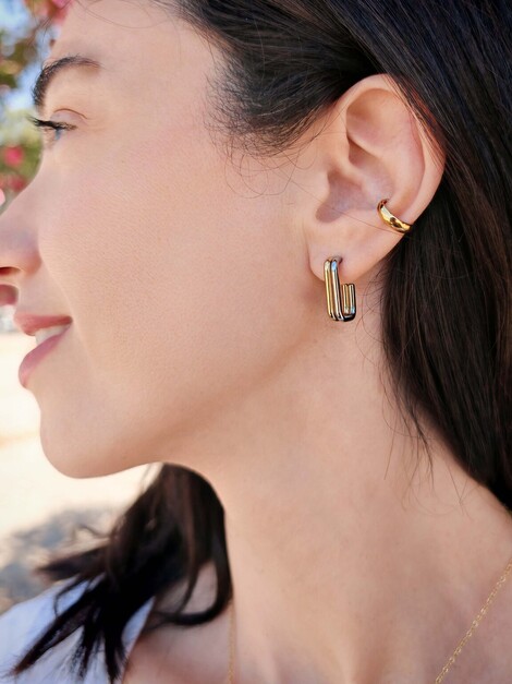 Bars stainless steel earrings