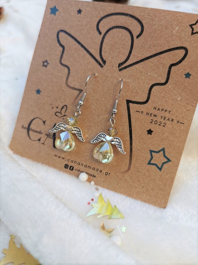 Αγγεlucky yellow earrings