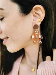Ginger cookie earrings