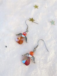 Αγγεlucky red earrings
