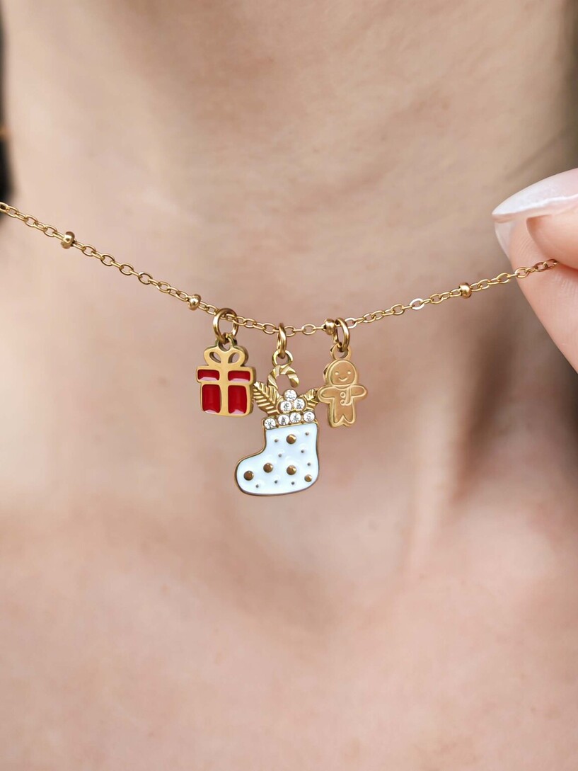 Santa boot necklace