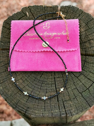Hematite cross necklace