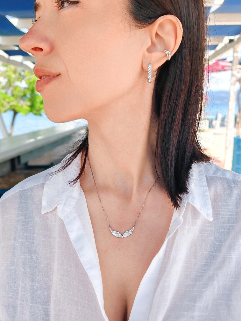 Angel silver necklace