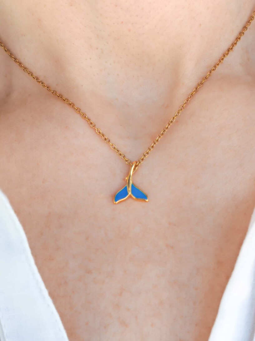 Blue mermaid necklace 