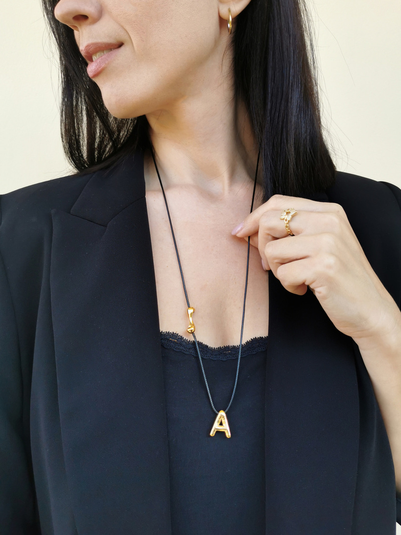 Balloon monogram necklace