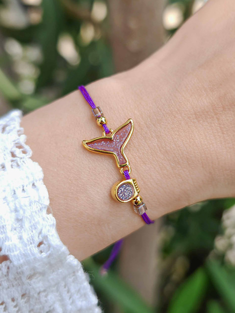 Purple mermaid bracelet