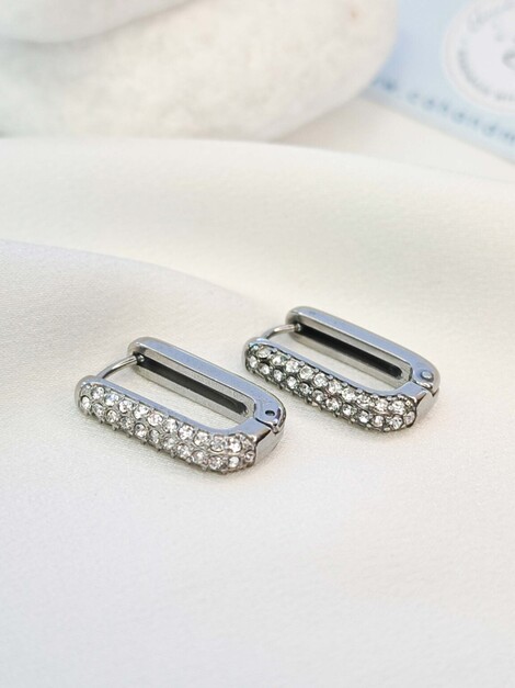 Square shinny earrings 