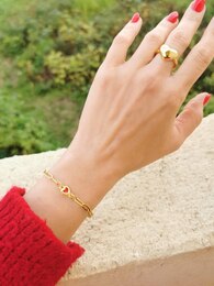 Chain heart bracelet
