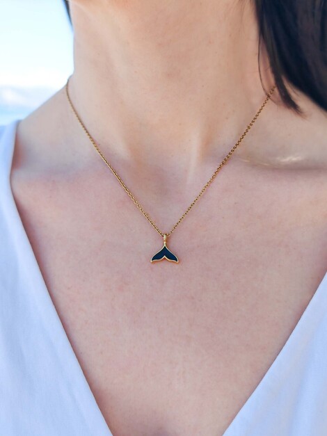 Black mermaid necklace