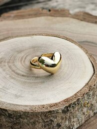 Bold heart stainless steel ring