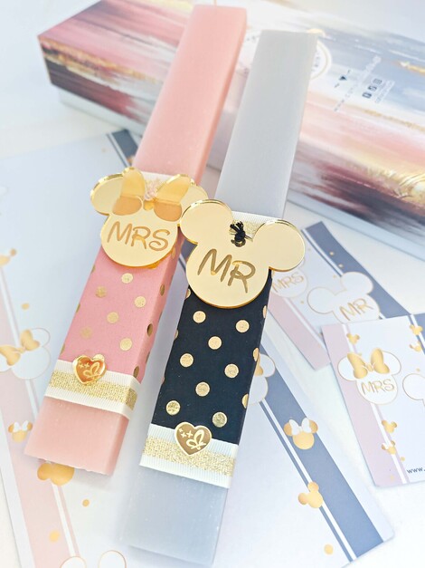 Mickey & Minnie σετ Λαμπάδες