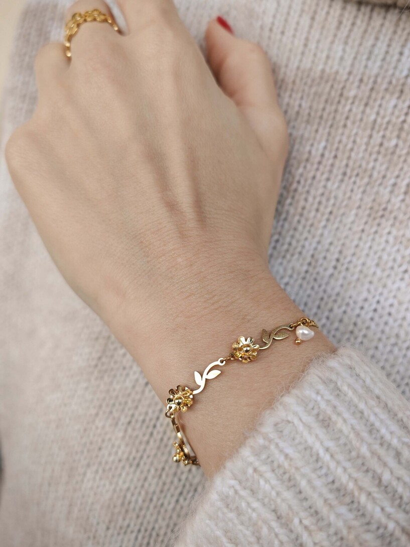 Bloom stainless steel bracelet