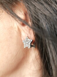 Shinny stars stainless steel hoops