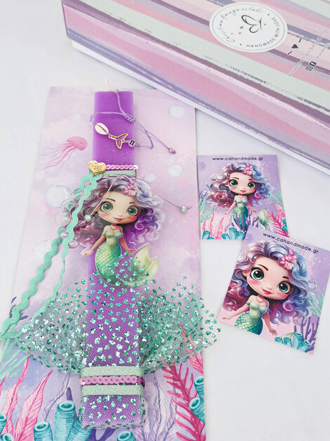 Curly mermaid Λαμπάδα
