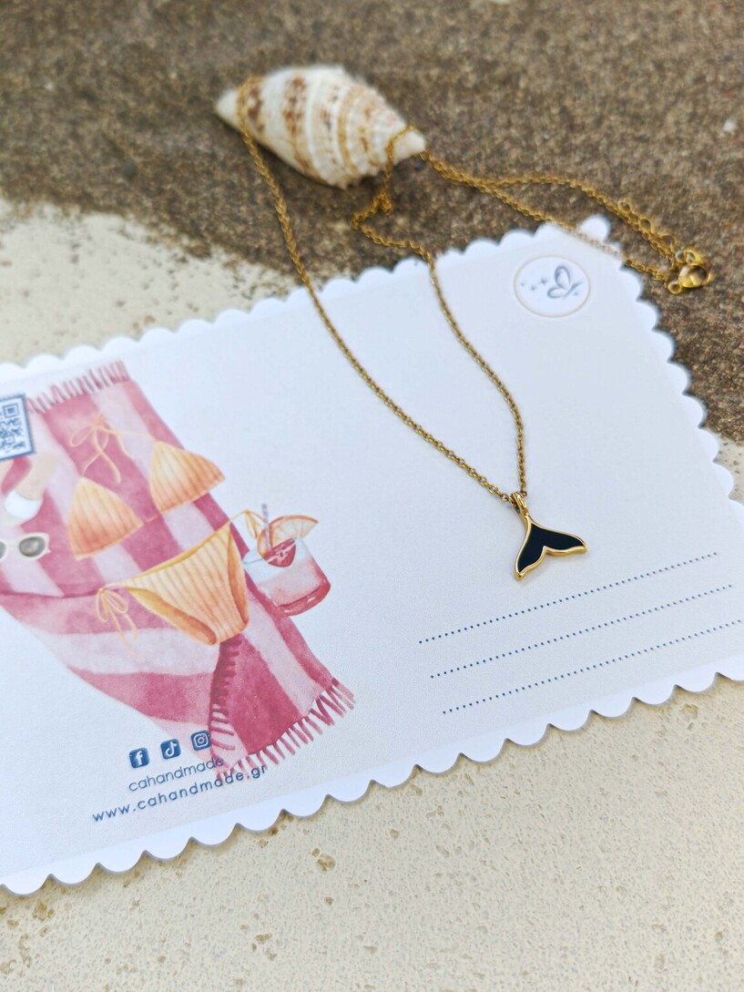 Black mermaid necklace