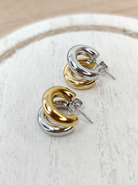 Bold stainless steel earrings