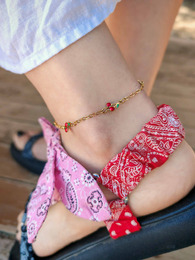 Cherries anklet