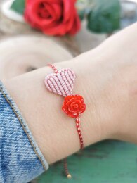 Corazon pink macrame martaki