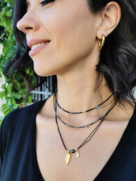Hematite cross necklace