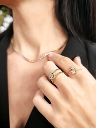 Railway stainless steel necklace