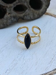 Rocky stainless steel ring