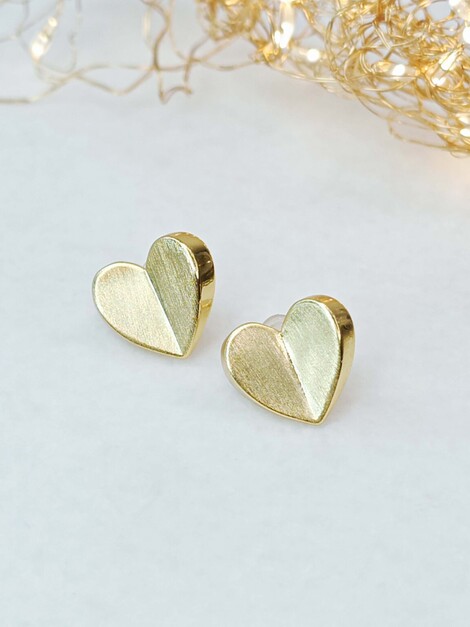 Golden hearts stainless steel earrings
