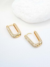Square shinny earrings 