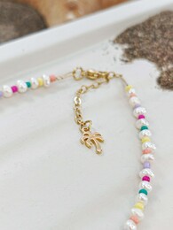Fresh pearls multi anklet 