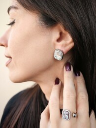 Night stainless steel earrings