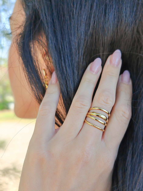Quarteto stainless steel ring