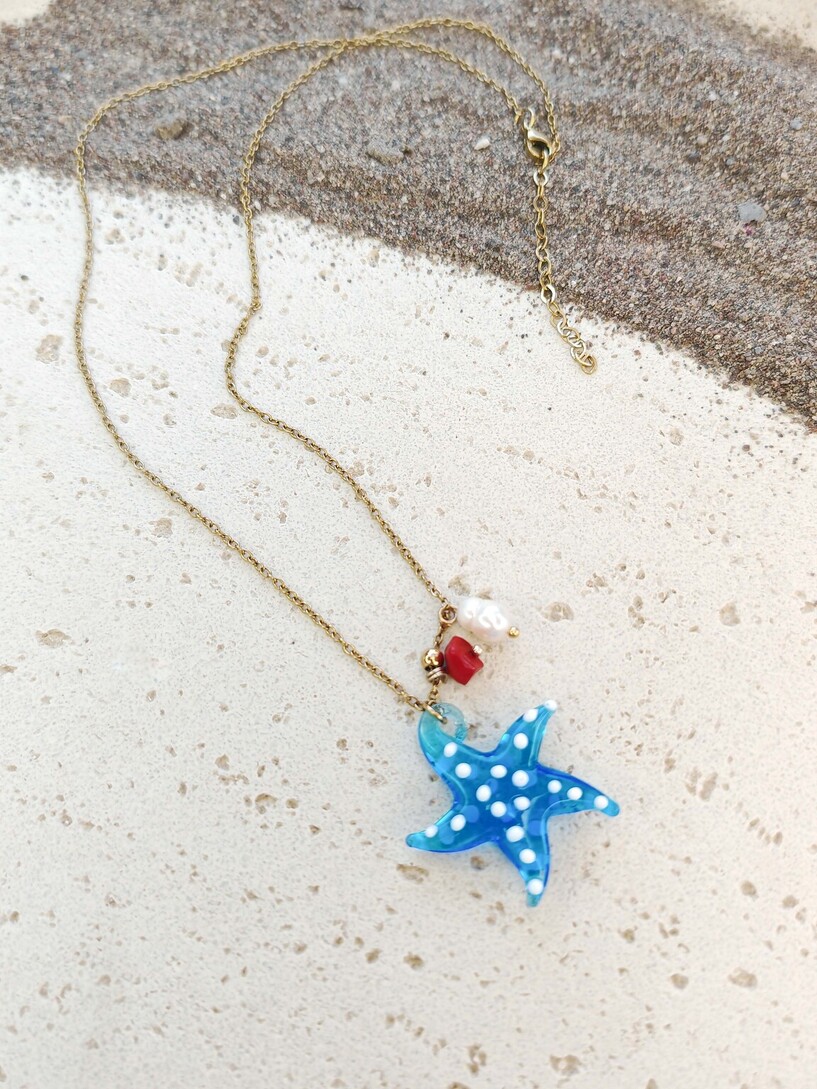 Murano starfish necklace 