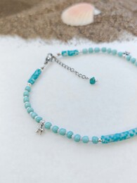 Blue candy anklet