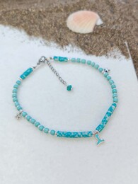 Blue candy anklet